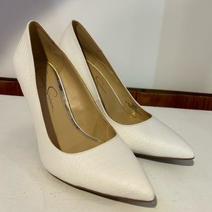 Jessica Simpson White Heels